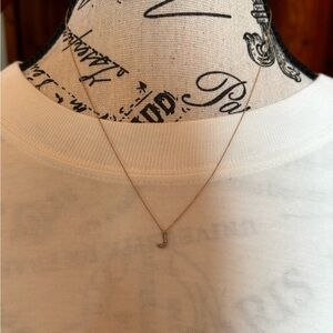 Stella & Dot Gold J Initial Necklace